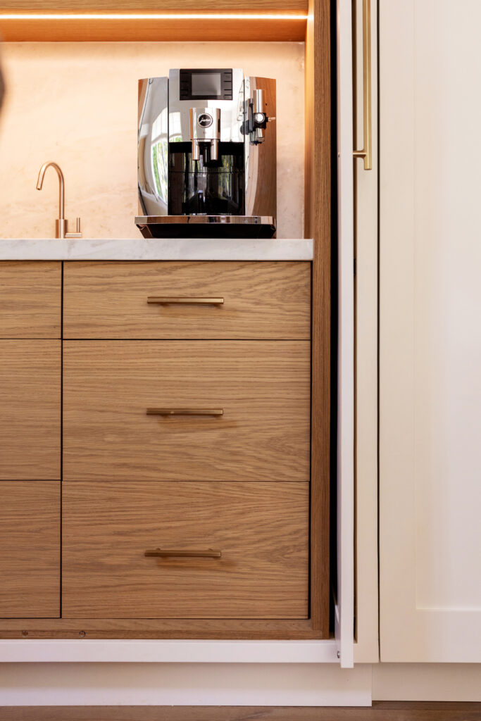 custom designed kitchen appliance cabinet