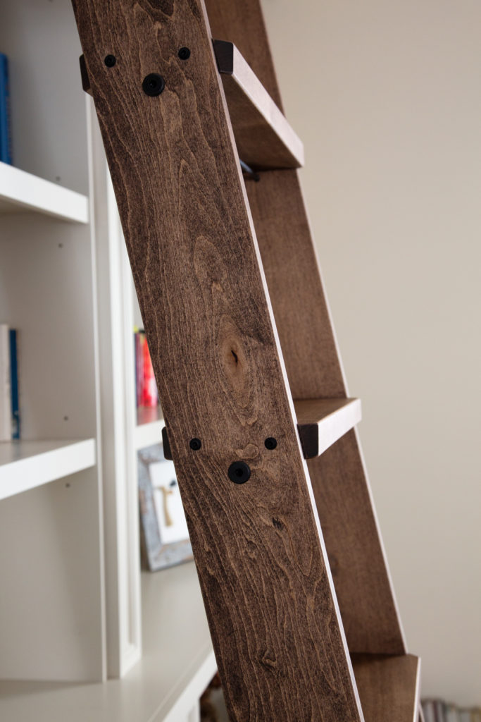 maple ladder for custom built-in library